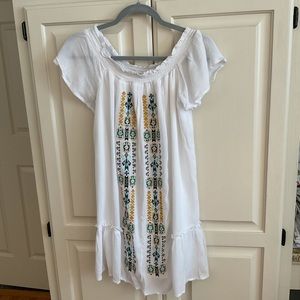 Women’s Francesca White Dress With Pattern Size XS